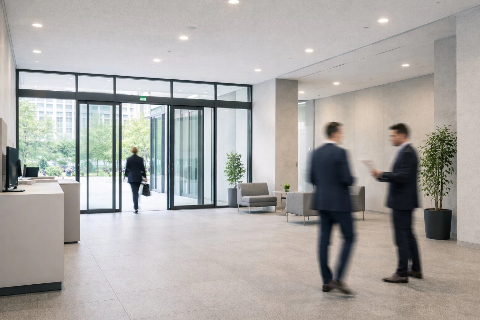 Hall d'entrée immeuble de bureaux